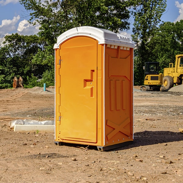 how often are the portable restrooms cleaned and serviced during a rental period in Harrison Illinois